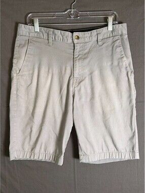 Volcom Men’s Shorts Gray Chino Casual Flat Front Size 32 Skate Surf